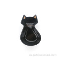 Tazón de alimentación de mascotas en forma de gato tres tamaños negros